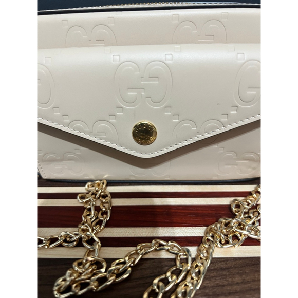 Gucci Jumbo GG Embossed Super Mini Shoulder Bag w/ Unbranded Strap - Picture 2 of 16